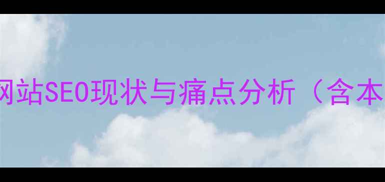 图片 眉山企业网站SEO现状与痛点分析（含本地数据）2