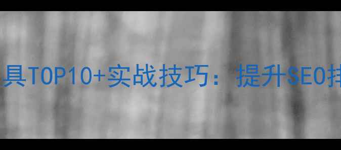 图片 网站代码优化工具TOP10+实战技巧：提升SEO排名的必备指南1