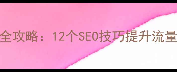 图片 网站优化全攻略：12个SEO技巧提升流量与转化_1
