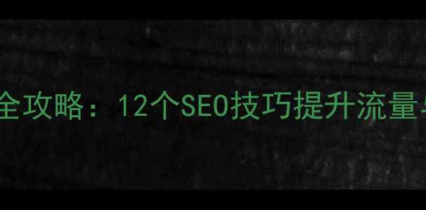 图片 网站优化全攻略：12个SEO技巧提升流量与转化_12