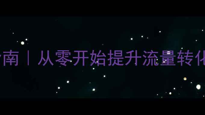 图片 网站优化全流程指南｜从零开始提升流量转化（附实操步骤）1