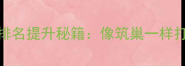 图片 网站优化公司排名提升秘籍：像筑巢一样打造高转化官网