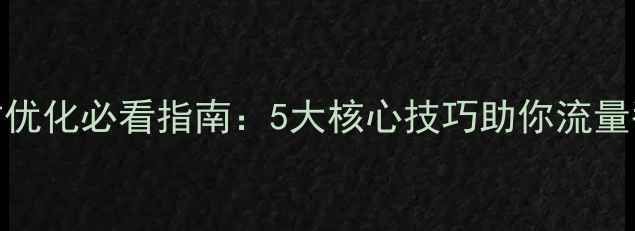 图片 网站优化必看指南：5大核心技巧助你流量翻倍