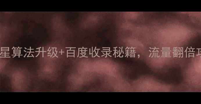 图片 网站优化必看！火25星算法升级+百度收录秘籍，流量翻倍攻略（附实操步骤）2