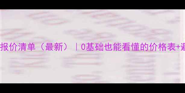 图片 网站优化报价清单（最新）｜0基础也能看懂的价格表+避坑指南1