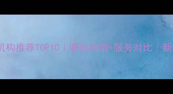 图片 网站优化机构推荐TOP10｜避坑指南+服务对比｜新手必看！2