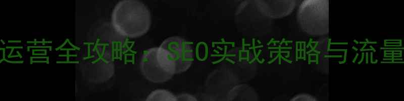 图片 网站优化运营全攻略：SEO实战策略与流量增长方案