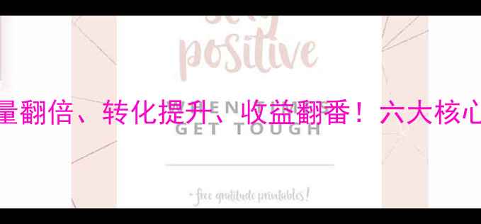 图片 网站优化这样做，流量翻倍、转化提升、收益翻番！六大核心优势（附实操案例）