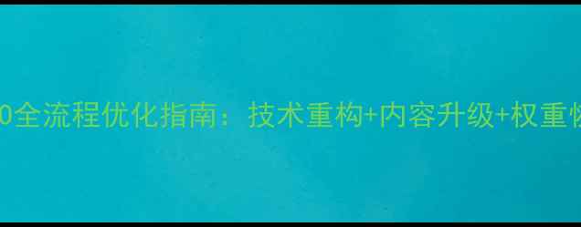 图片 网站克隆后SEO全流程优化指南：技术重构+内容升级+权重恢复实战技巧1