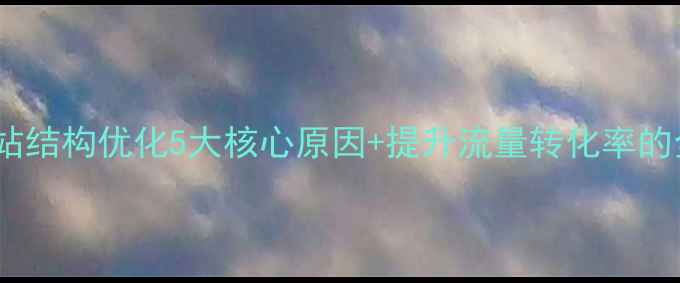 图片 网站结构优化5大核心原因+提升流量转化率的全2