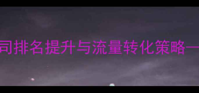 图片 聊城加盟网站优化公司排名提升与流量转化策略——本地SEO实战指南1
