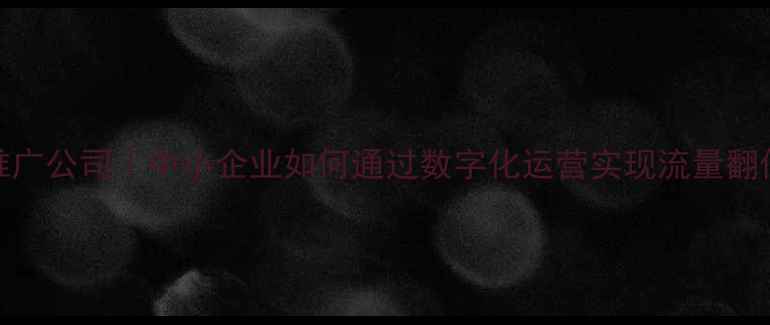 图片 芜湖本地精准推广公司｜中小企业如何通过数字化运营实现流量翻倍与转化率提升