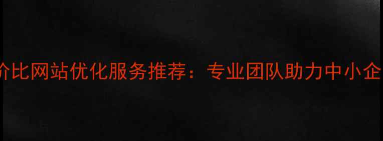 图片 葫芦岛高性价比网站优化服务推荐：专业团队助力中小企业精准获客2