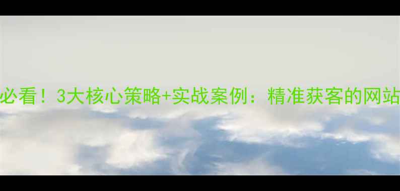 图片 襄阳本地企业必看！3大核心策略+实战案例：精准获客的网站SEO优化指南2