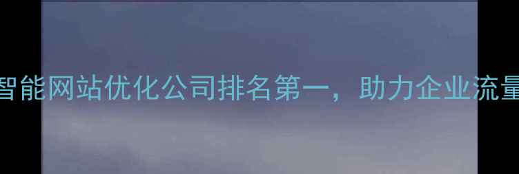 图片 西吉市智能网站优化公司排名第一，助力企业流量翻倍✨
