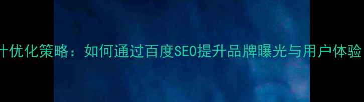 图片 迪奥官网网页设计优化策略：如何通过百度SEO提升品牌曝光与用户体验（附实战案例）2