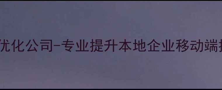 图片 邳州移动网站优化公司-专业提升本地企业移动端排名与转化率2