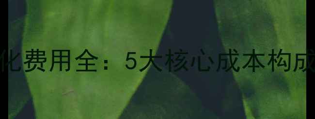 图片 锦州网站优化费用全：5大核心成本构成+避坑指南2