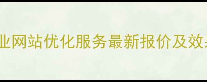 图片 阜宁企业网站优化服务最新报价及效果指南1