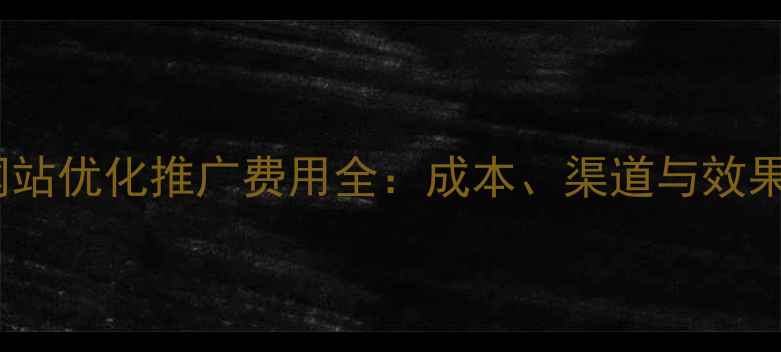 图片 阜阳企业网站优化推广费用全：成本、渠道与效果提升指南1