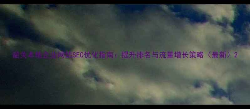 图片 韶关本地企业网站SEO优化指南：提升排名与流量增长策略（最新）2