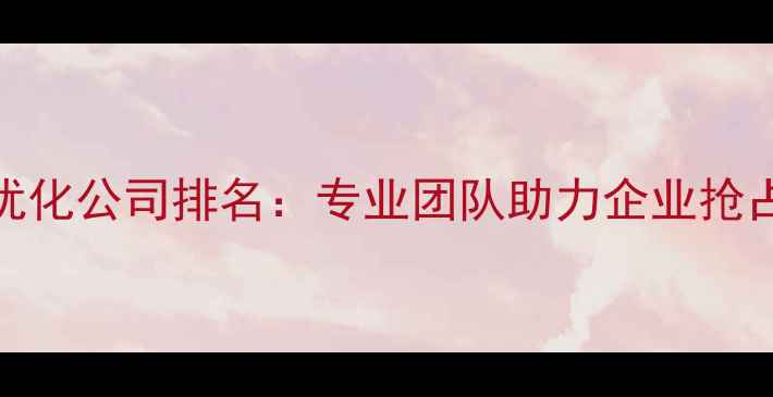图片 香港网站优化公司排名：专业团队助力企业抢占流量高地