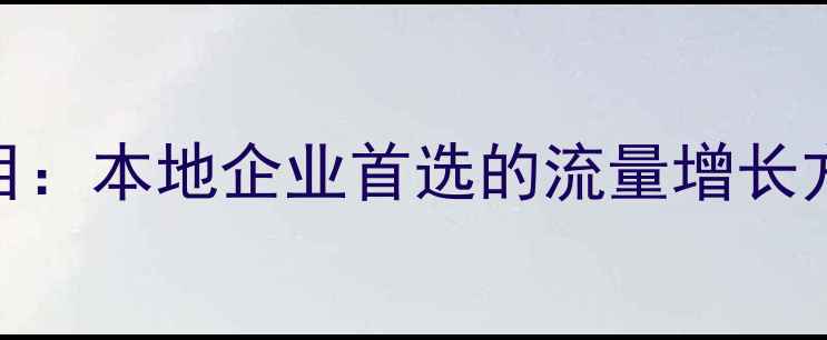 图片 高转化率网站优化加盟项目：本地企业首选的流量增长方案（加盟热线：400--X）