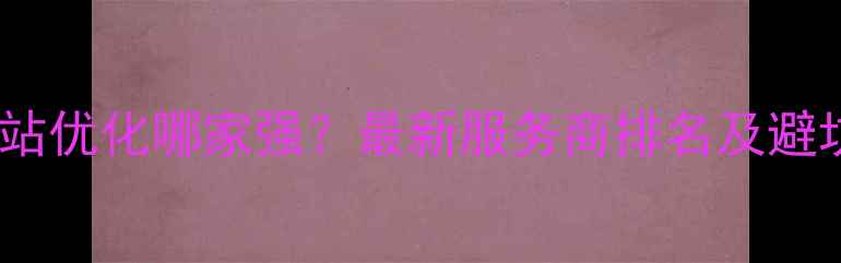 图片 🌟东至网站优化哪家强？最新服务商排名及避坑指南💻2