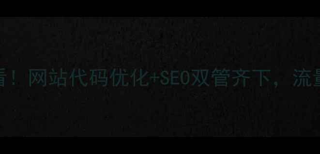 图片 🌟临沂本地企业必看！网站代码优化+SEO双管齐下，流量翻倍秘籍大公开🌟