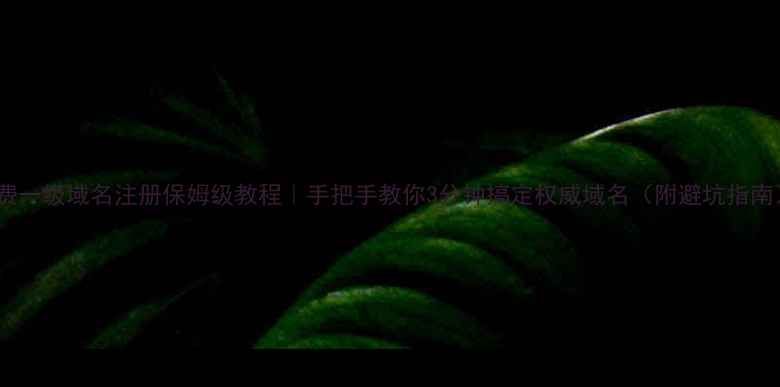 图片 🌟免费一级域名注册保姆级教程｜手把手教你3分钟搞定权威域名（附避坑指南）🌟2