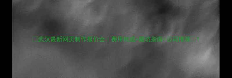 图片 🌟武汉最新网页制作报价全｜费用构成+避坑指南+公司推荐🌟1