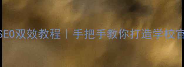 图片 🌟班级主页设计+百度SEO双效教程｜手把手教你打造学校官网（附免费工具包）1