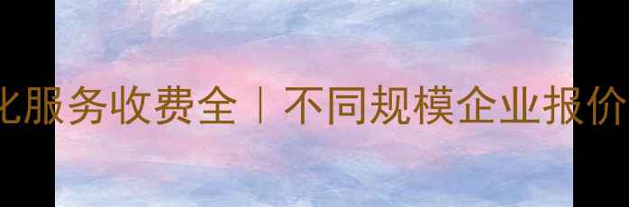 图片 💰网站SEO优化服务收费全｜不同规模企业报价表+避坑指南2
