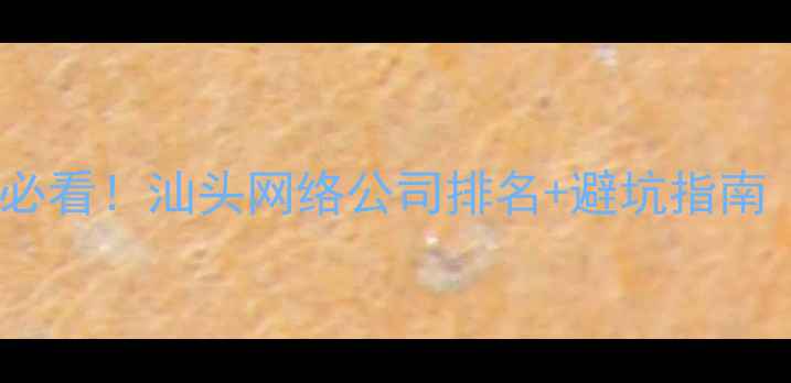 图片 💻🌐汕头本地人必看！汕头网络公司排名+避坑指南（附真实测评）2