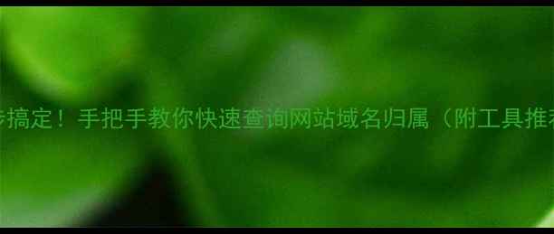 图片 🔍3步搞定！手把手教你快速查询网站域名归属（附工具推荐）1