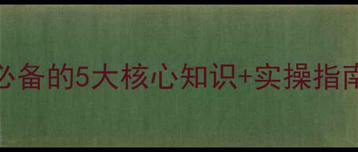 图片 🔥新手必看！SEO必备的5大核心知识+实操指南（附避坑清单）1