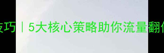 图片 🔥最新网站优化技巧｜5大核心策略助你流量翻倍+转化率飙升✨1