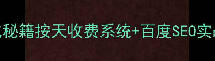 图片 🔥月入10万+的网站优化秘籍按天收费系统+百度SEO实战指南｜小白也能做！2