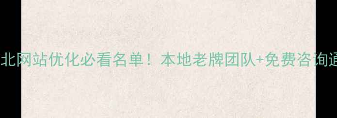 图片 🔥淮北网站优化必看名单！本地老牌团队+免费咨询通道1