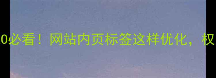 图片 🔥百度SEO必看！网站内页标签这样优化，权重翻倍！
