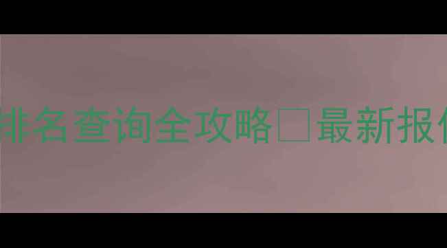 图片 🔥网站优化价格排名查询全攻略💰最新报价表+避坑指南🔥