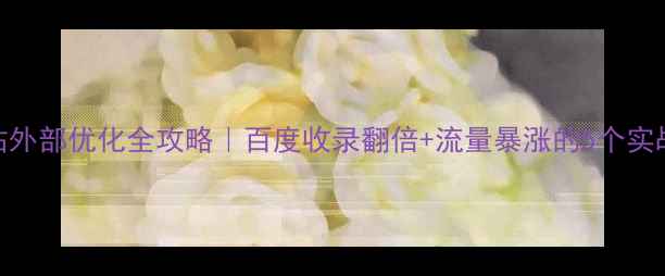 图片 🔥网站外部优化全攻略｜百度收录翻倍+流量暴涨的5个实战技巧