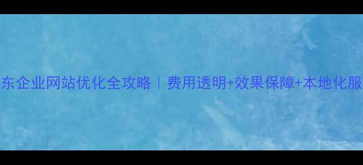 图片 🔥肥东企业网站优化全攻略｜费用透明+效果保障+本地化服务🔥